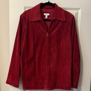 Charter Club Rich Red Suede Jacket